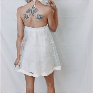 One Teaspoon Gauzy White Strapless Dress